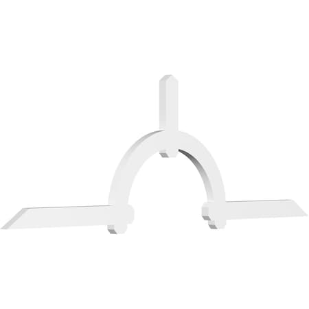 Ekena Millwork Ericson Architectural Grade PVC Gable Bracket, 96"W x 32"H x 2"D x 4"F, 8/12 Pitch GBP096X32X0204ERI00